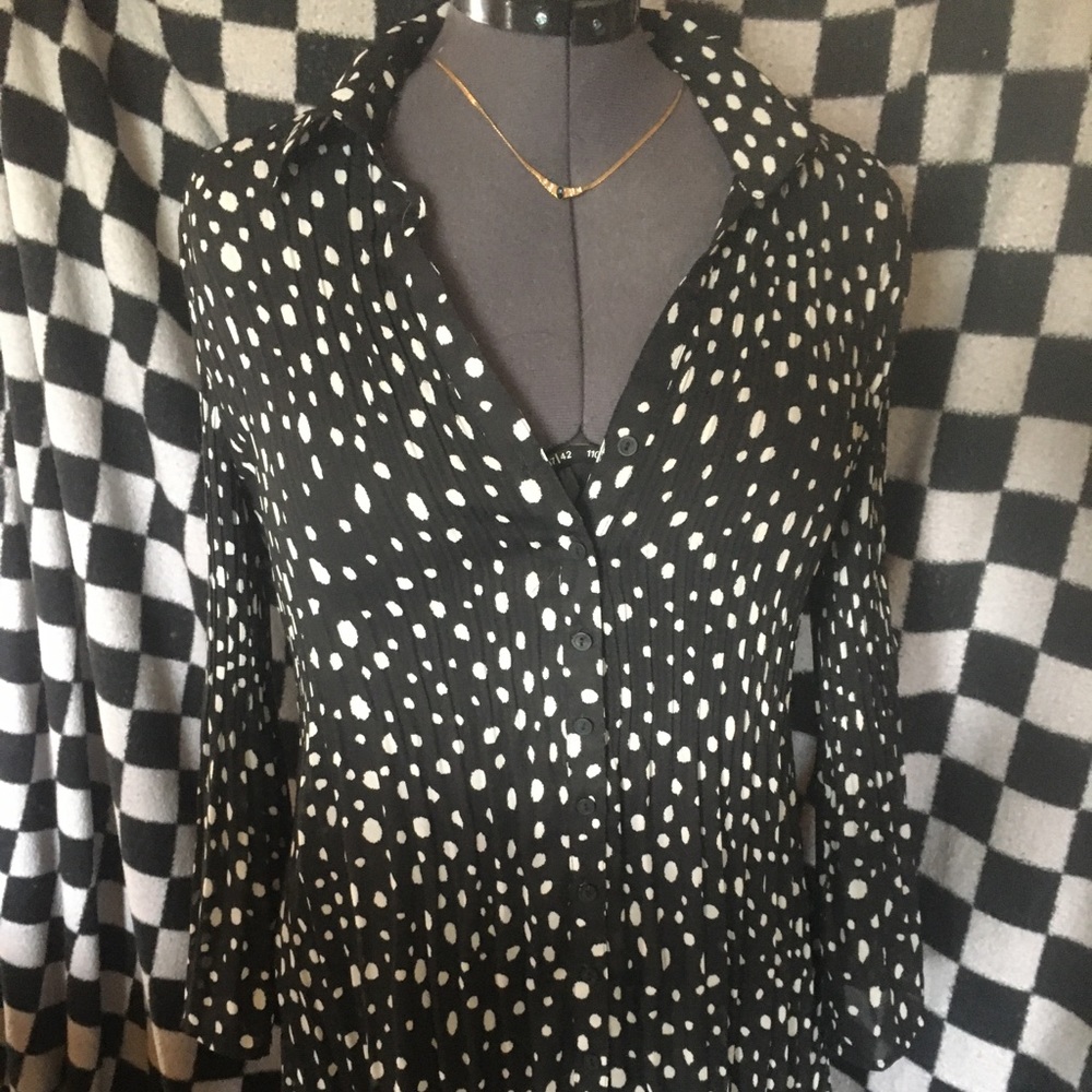 Polka dot light weight over shirt